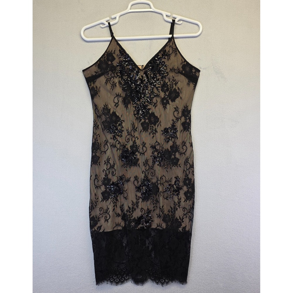 Express Lace Dress Womens 14 Black Floral Lace Baddie Y2K Whimsigoth‎ Slip